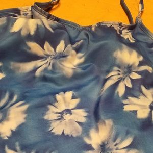 MIXIT Tankini, NWT blue dream flowers SWIM top 16